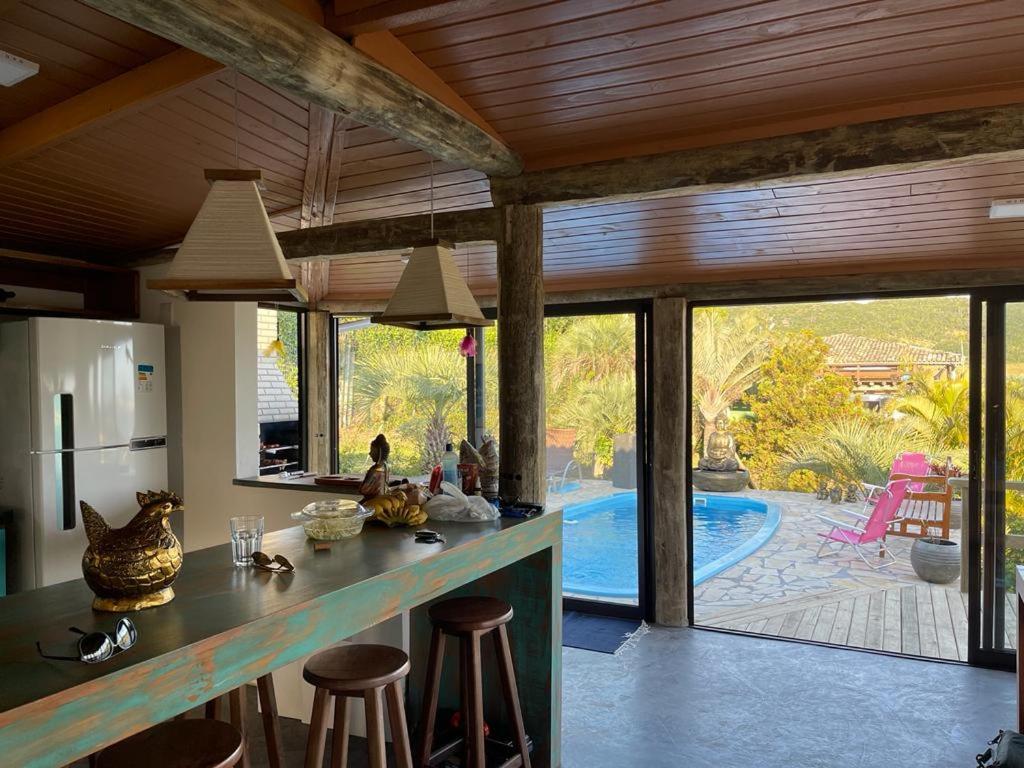 Villa Santorini Praia Do Rosa Com Piscina E Jacuzzi Eksteriør bilde